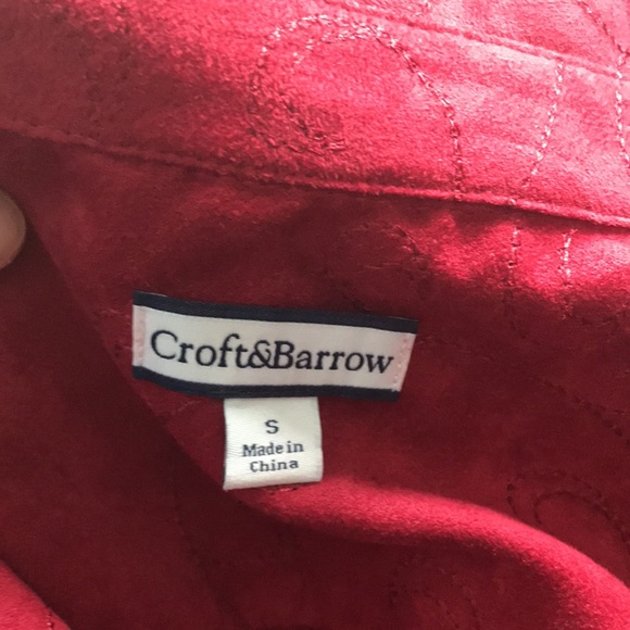 Croft&Barrow rumba red modern zone button down shirt Size Small Brand New SWT - Picture 4 of 9